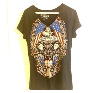 Women’s Skygraphx “Freedom is Never Free” Tee, XL